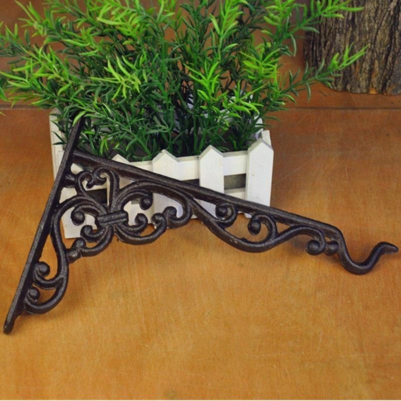 Cast Iron Hanger Wrought Iron Garden Hook Flower Pots Basket Wall