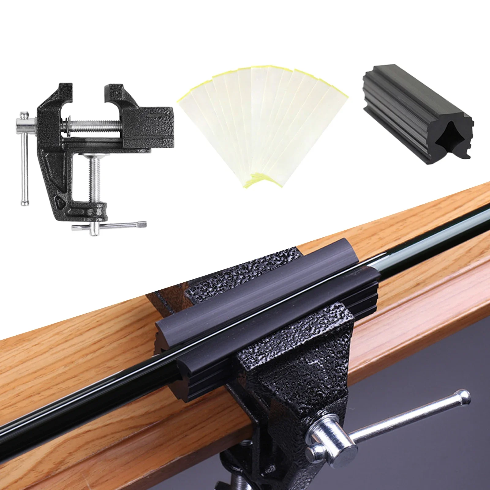 Golf Club Grip Kit Grip Tape Strips Vise Clamp Fixtures Club Cover Removal Regripping Repair Set Replacement 1PC