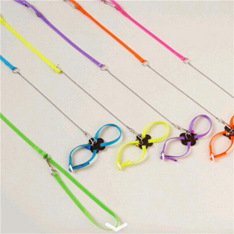 Bird Pet Traction Strap Cute Adjustable Anti-bite Flower Pattern Training Harness Tool