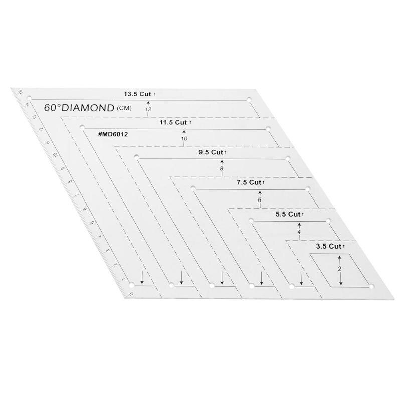 Patchwork lineal gennemsigtig akryl håndværk quiltning lineal skære linealer gør det selv syning måle tegneværktøj hjemme syværktøj