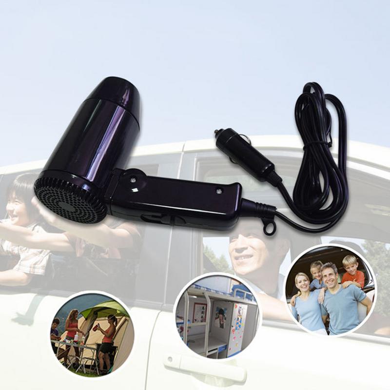 12V Draagbare Caravan Vouwen Haardroger Auto Haar Super Auto Reizen Haardroger Sneldrogende voor RV Camper Boten