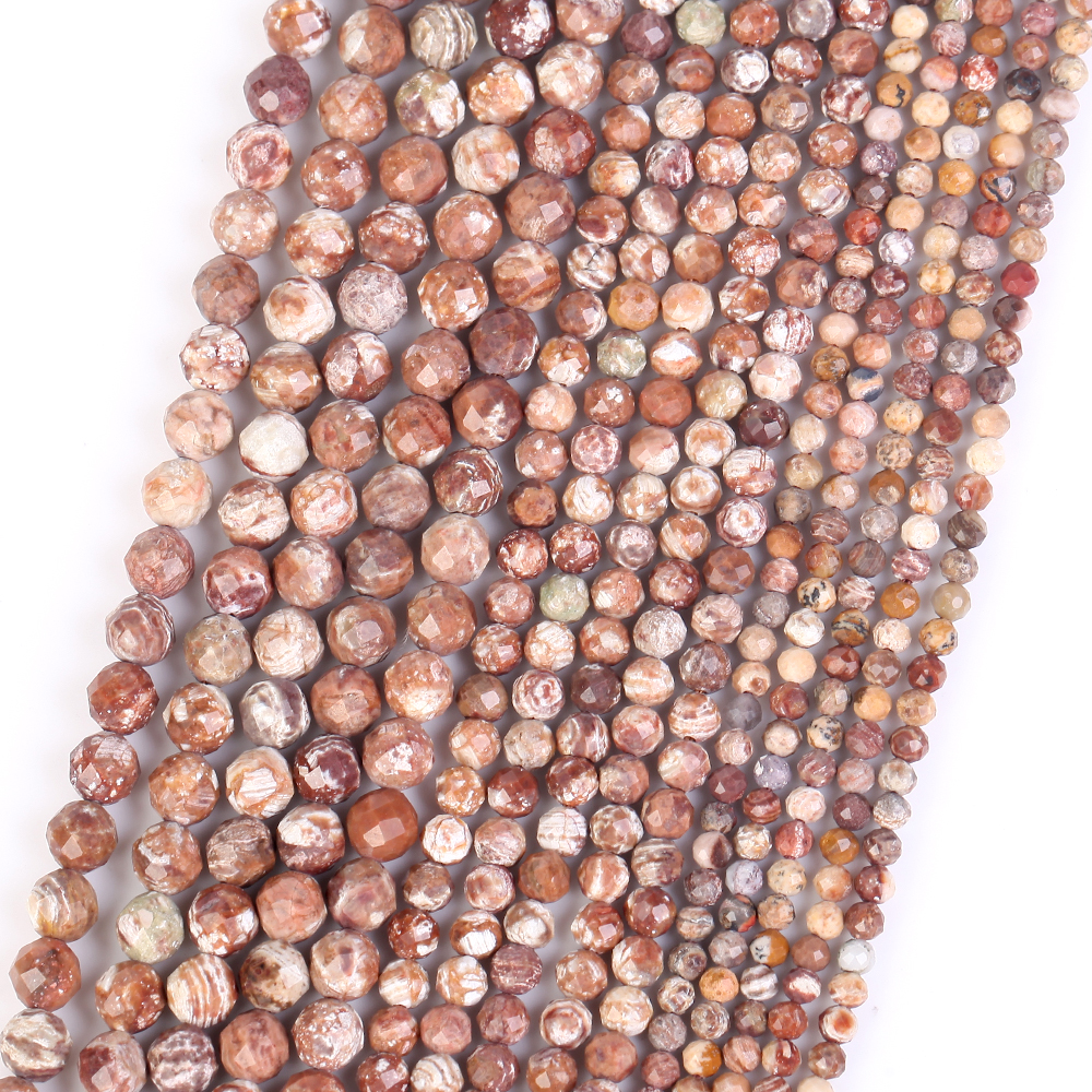 Natuursteen Kralen Geconfronteerd Houten Gestreepte Voor Sieraden Maken Diy Ketting Accessoires Armband Losse Kralen 3/4Mm 15inch: 2MM