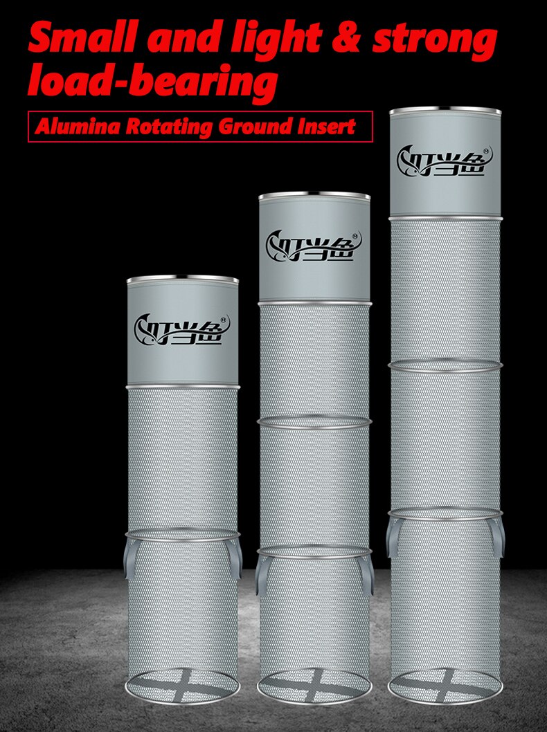 Collapsible Fish Catching Thick Net Trap Portable Fishing Cage Mesh Basket Nylon Stainless Steel Multifunction Accessory X620D