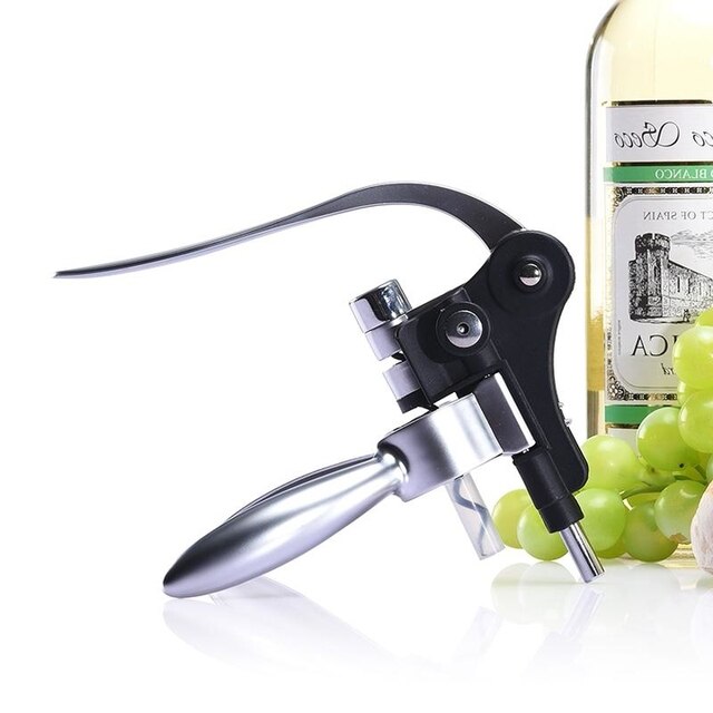 Stainless Steel Wine Opener for Bottle Opener Tools Set with Wood Box Pourer Stopper Foil Cutter Drip Ring Kit: Yellow