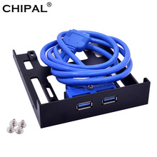CHIPAL-adaptateur de câble FDD, 20 broches, 2 ports, Hub USB 3.0, support de câble FDD 3.5 ", support de disque souple