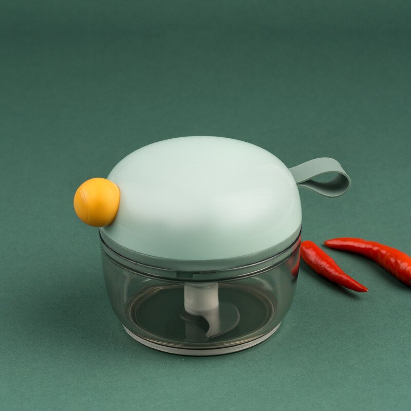 Picadora de verduras prensadas para el hogar, picadora Manual de pasta de ajo, picadora, artefacto de ajo picado, bonito pájaro, PC: Verde