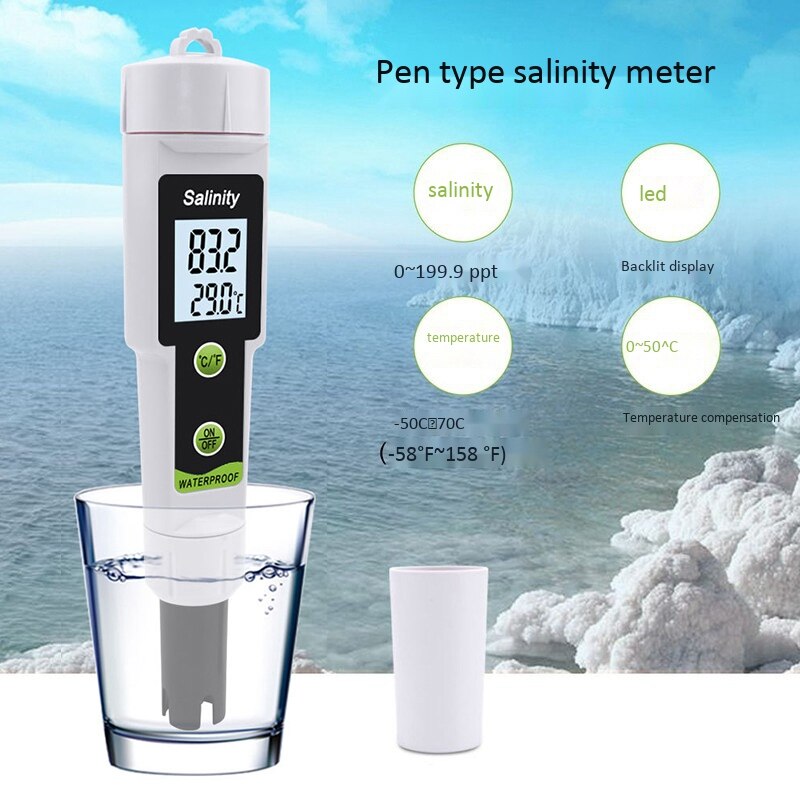 GTBL TPH 02154 Salinity Meter, Seawater Hydrometer, Salt Content Detection in Brine, for Pools, Drinking Water, Aquarium