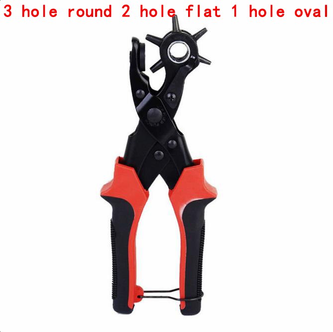 Leather Belt Eyelet Hole Punch Pliers Heavy Duty Band Revolving Puncher: A