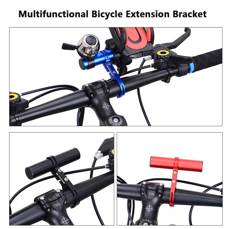 Bicycle Handlebar Extender Mount Mountain MTB Bike Cycling Headlight Front Light Bracket Flashlight Computer Holder Accessories