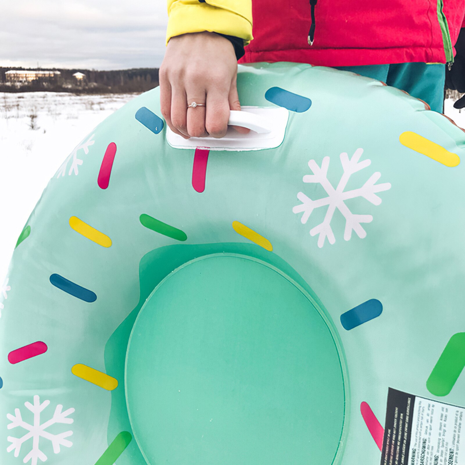 Outdoor Slee Opblaasbare Ski Lap Winter Speelgoed Koude Bestendig Pvc Ski Lap Sport Speelgoed Dubbele Ski Lap Kids Ski Sneeuw buizen Dreef