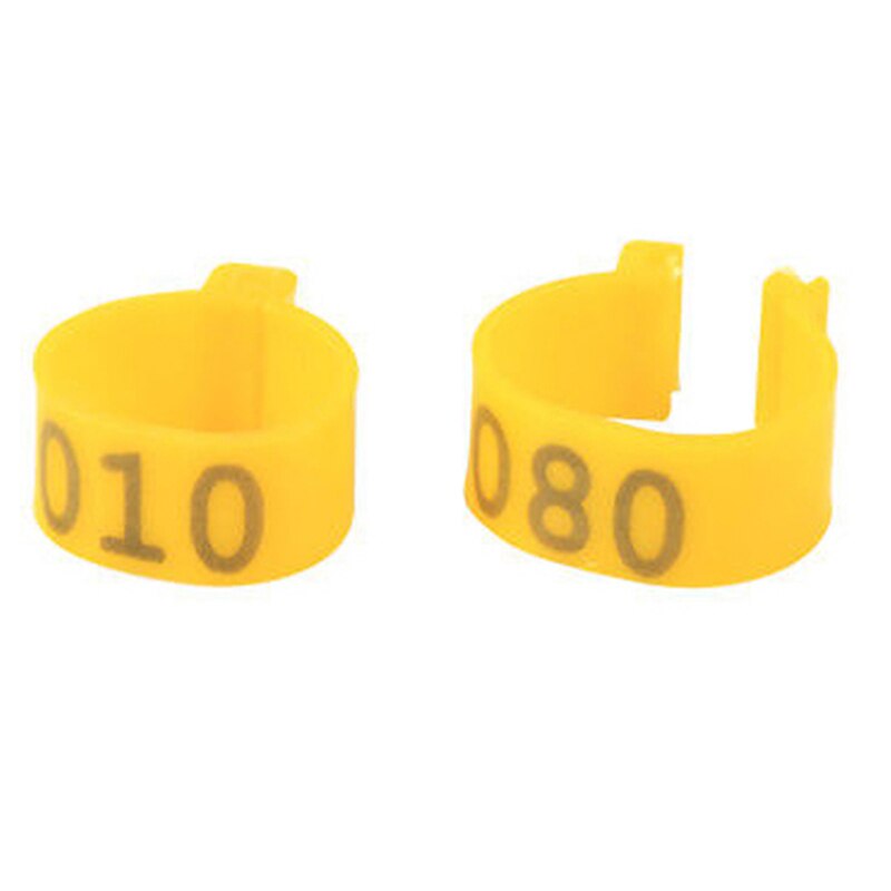 100 Pcs 1.6cm Chicken Poultry Rings Chicken Leg Bands Pigeon Geese Quail Bird Ring Carry Tools Feeding Logo 5 Colors