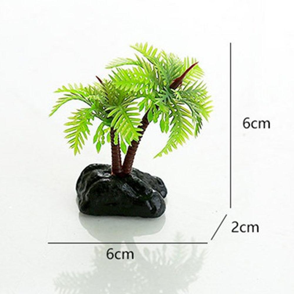 Plastic Simulation Coconut Tree Water Plants Small Coconut Tree Fish Tank Aquariums Landscape