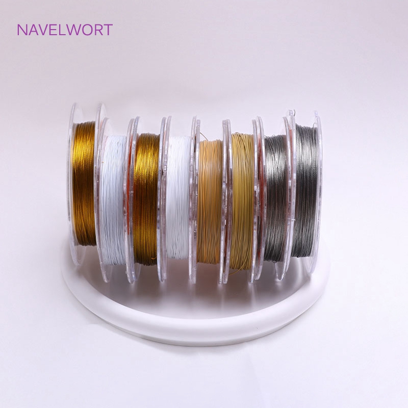 Fil de perles en acier inoxydable, 0.3/0.38mm, 1 rouleau, ligne de bain en degrés, multi-documents, bricolage, bijoux, accessoires de direction,