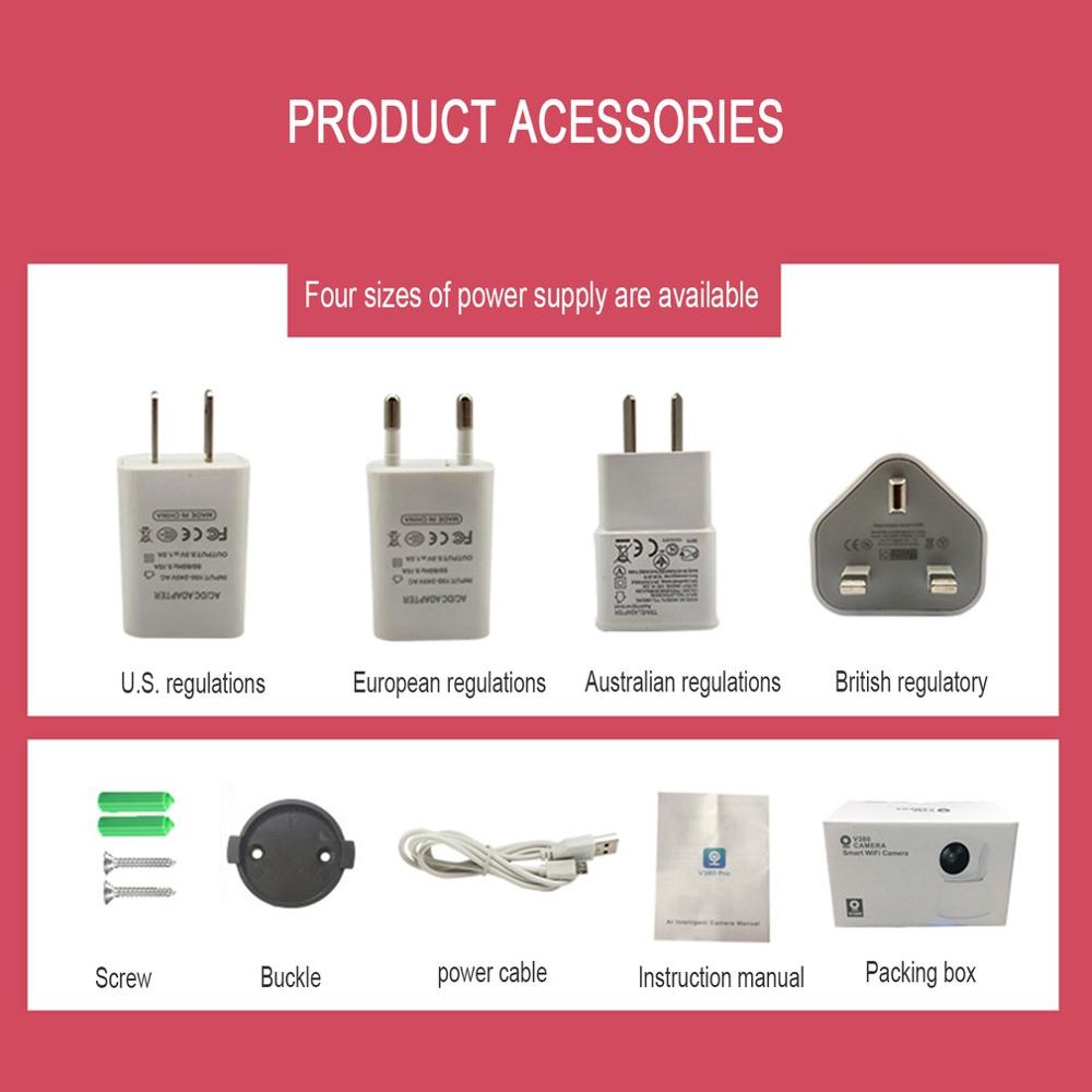 1080P WIFI veilige IP hoofd camera draadloze infrarood 360-graden camera