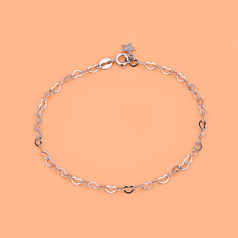 S925 Puur Zilver Temperament Mooie Liefde Ketting Hart Ketting Kruis Ketting Armband Sieraden Diy Accessoires Materiaal
