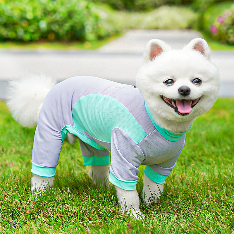 Dog Lightweight Jumpsuit, Mesh Breathable Ice Silk Vest, Summer Cooling and Sun Protection Pet Cat and Dog Cool Clothes XS-XXL