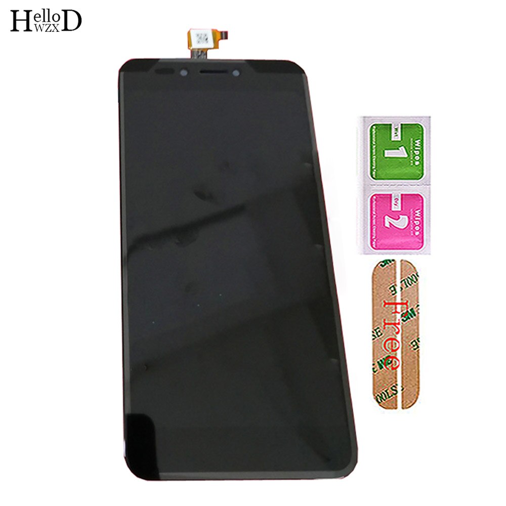 Mobile LCD Display With Touch Screen For Wiko Upulse Lite LCD Digitizer Panel Lens Sensor Front Glass Assembly Tools 3M Glue: Black With Tools