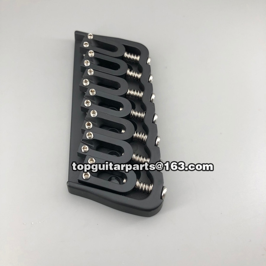 Hipshot Style 7 String Guitar Bridge Multi-Scale Fixed for Fanned Frets 18 degree angle headless guitar bridge