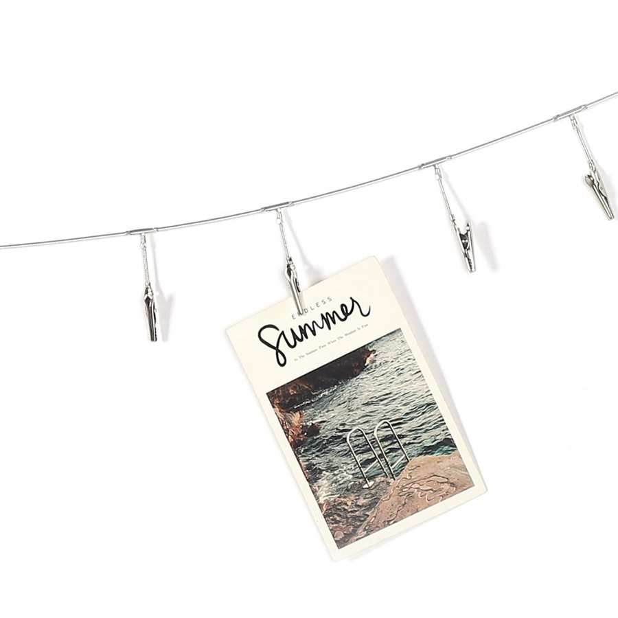 Wire Rope Photo Clip Hanging Photo Wall Decoration Memorandum Postcard Recording Postcard Hanging Clip Wall Decoration Clip