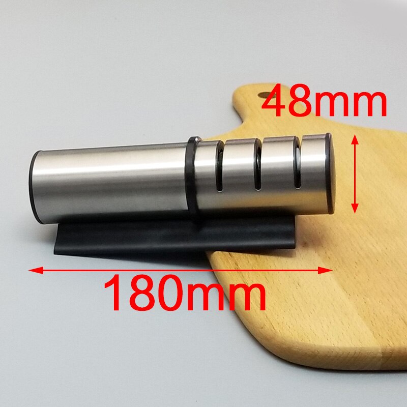 [video]1Pcs Knife Sharpener Ceramic Knife Sharpening Stone Tungsten Steel Diamond Sharpener Kitchen Tools: stainless steel styl