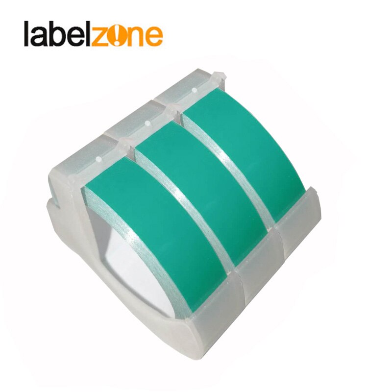 20 colors 3Rolls/lot 3D 9mm PVC Embossing Label Tape Compatible Dymo 1610 12965 Manual Label printer for Motex E101 Label Makers: lake green