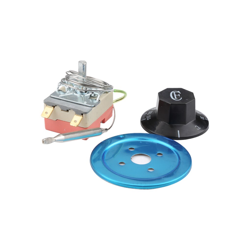 Isuotuo-termostato capilar de temperatura, controlador de interruptor giratorio ajustable de 2-110 grados Celsius, CA 220V 16A