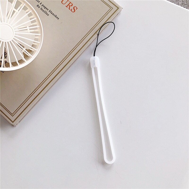 Liquid Soft Rubber Silicone String Wrist Lanyard for Keys Mobile Phone Charm Strap for iPhone Samsung Huawei Finger Ring Pendant: Clear
