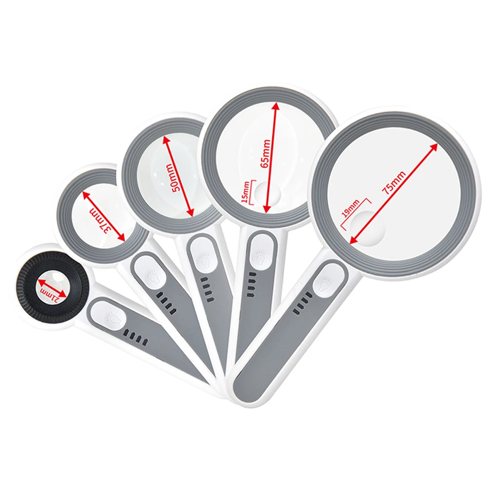 Oplaadbare handloep 6x 5x 11x 12x verlichte loep met ledverlichting voor lezen en repareren 3