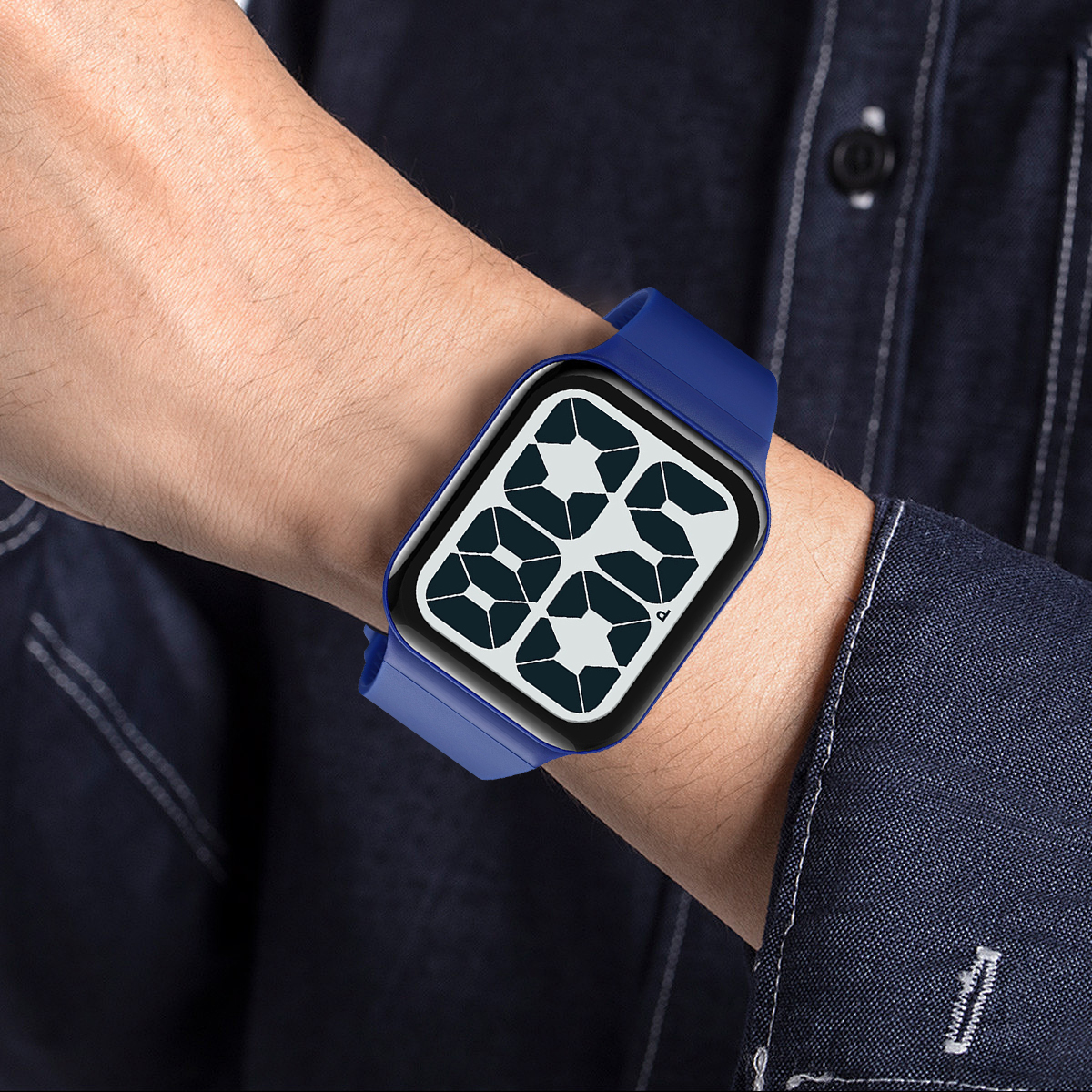 SHUAIKE 1089 Men's and Women's Simple Digital Sports Watch Large Digital Dial LED Digital Display Waterproof Watch