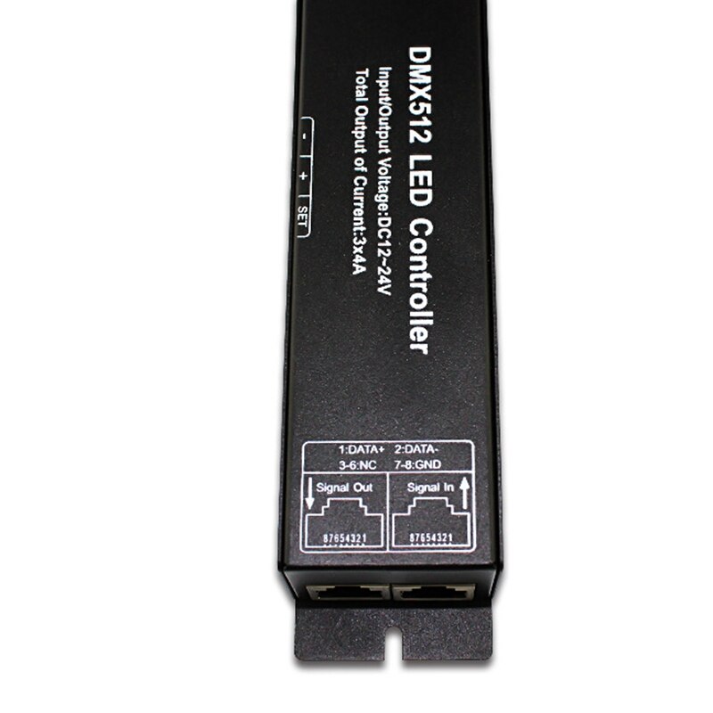3CH DC12-24V RGB RGBW DMX 512 Controller RGB RGBW LED DMX512 Decoder 3 Channel x 4A for LED Strip Light