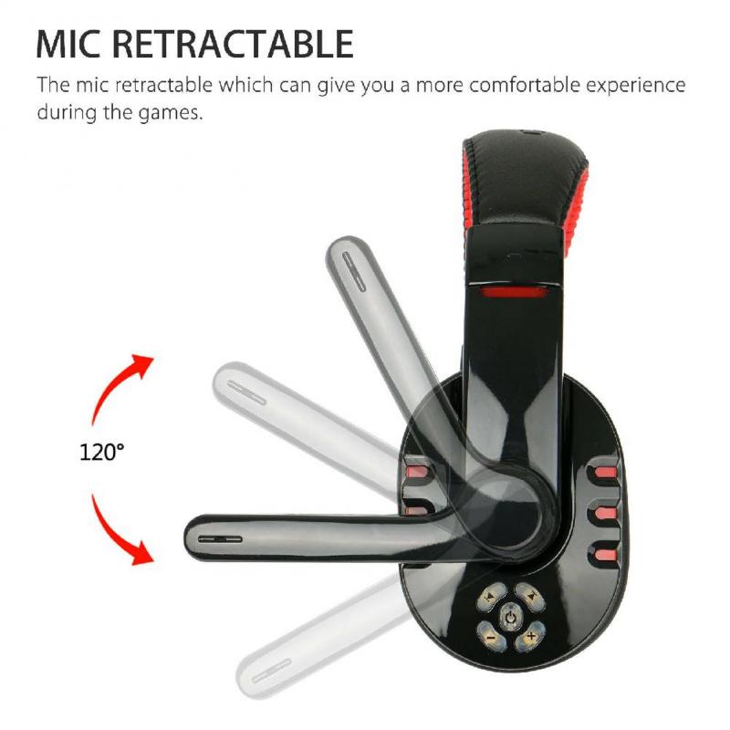 Bezprzewodowe słuchawki z mikrofonem do gier komputer stancjonarny zestaw słuchawkowy do laptopa Bluetooth Gamer słuchawki z regulowanym pałąkiem na głowę
