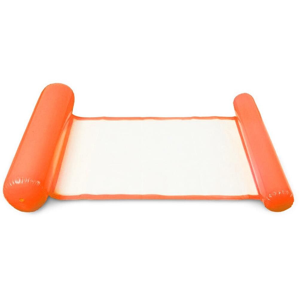Pvc vand hængekøje hvilestol oppustelig flydende svømmemadras sammenfoldelig oppustelig luftmadras sengestol svømmesæde: Orange