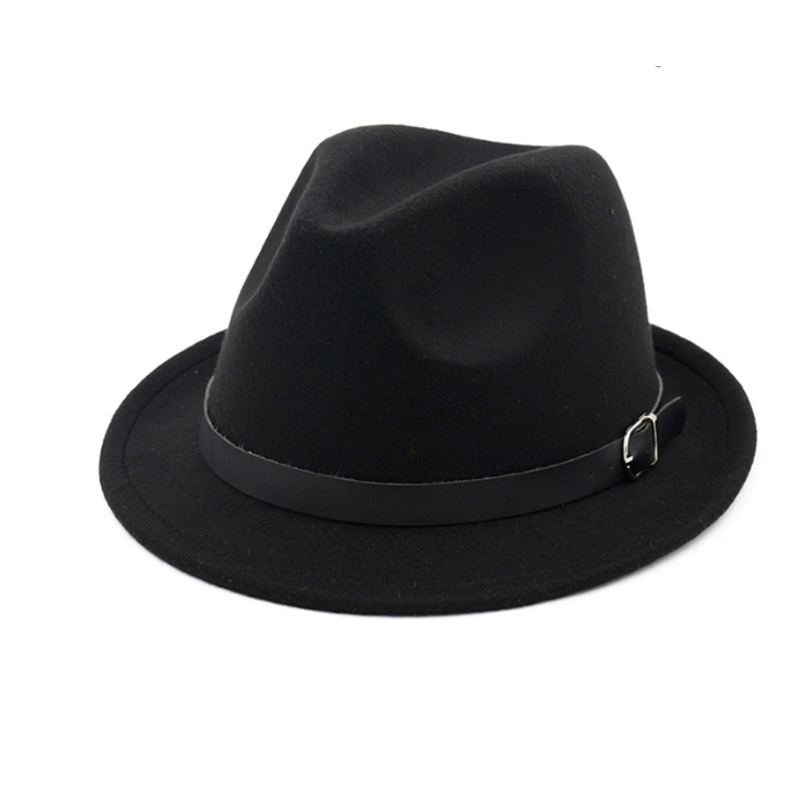 Classic Felt Jazz Fedoras Hats Large Brim Cloche Cowboy Panama for Women Men Black Red Trilby Derby Bowler & Top Hat: 3