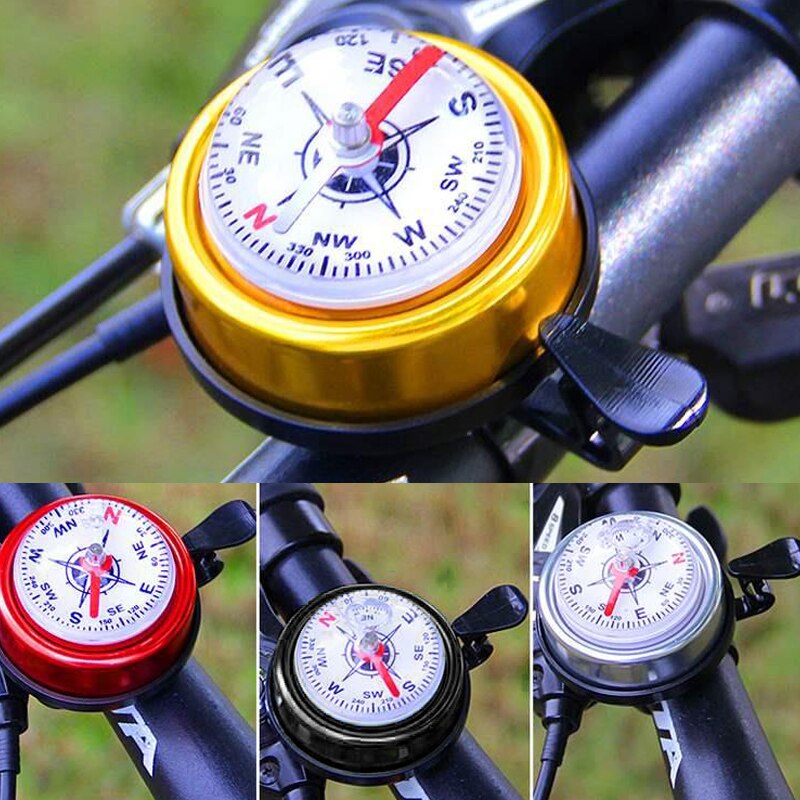 Bike Bicycle Invisible Bell Aluminum Loud Sound Compass Handlebar Safety Bell XR