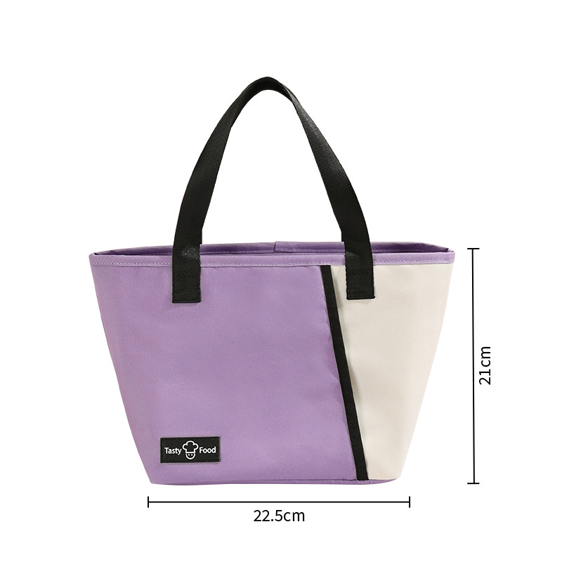 Kwadratowa, zagęszczona termiczna torba na drugie śniadanie Torba na żywność Cooler Izolacja Torby do przechowywania Mały pojemnik obiadowy dla dorosłych dzieci: Ciemnoszary