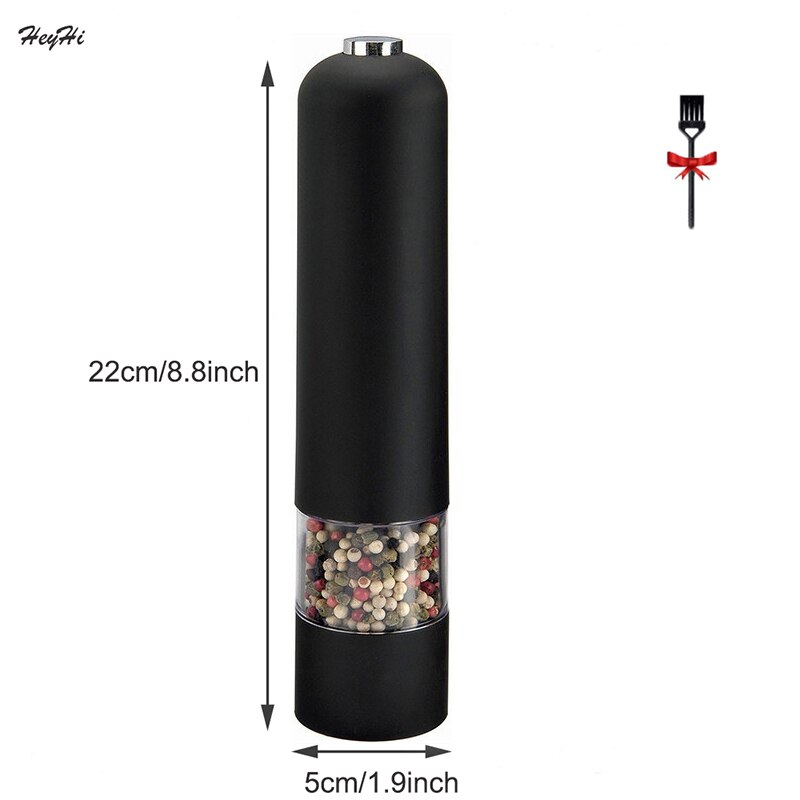 Electric Pepper Mill Automatic Salt Pepper Grinder With Led Light Adjustable Coarseness For Spices Kitchen Utensils And Gadgets