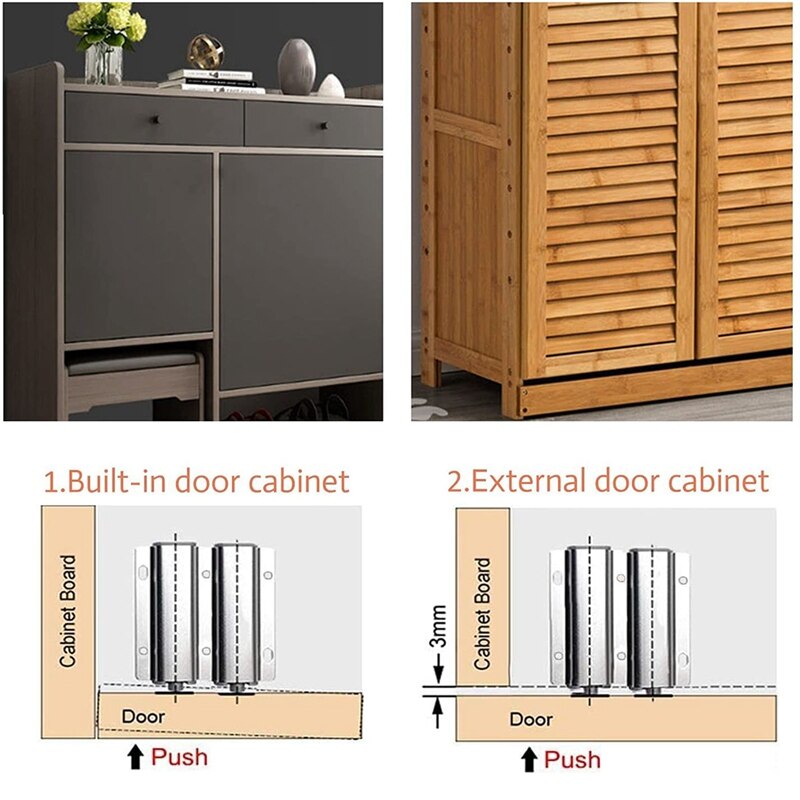 Push Latches Push to Open Door Catches Push to Close Magnetic Latch Touch Opener for Draw Kitchen Cabinet