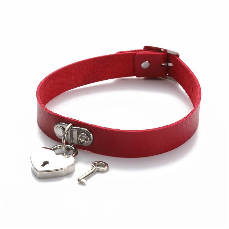 Colar corrente com cadeado, gargantilha feminina/feminina, cadeado de metal preto, joia para casais, presente, coração, gargantilha