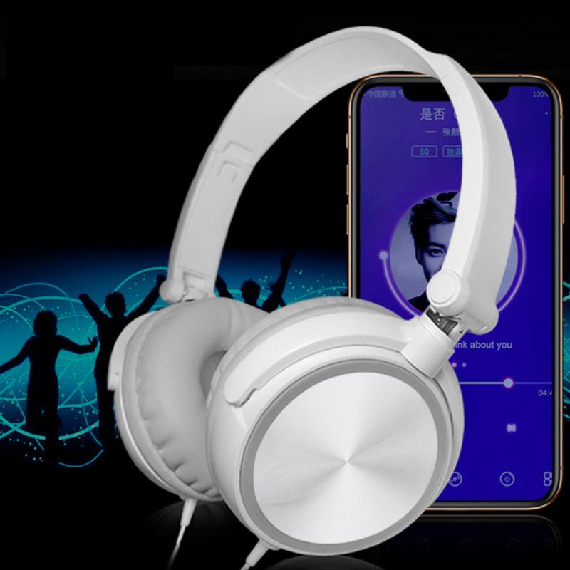 3.5 MM Jack Wired Headphones Gaming Headphones With Microphone Over Ear Wired Headset Foldable For PC Mobile Phone Laptop