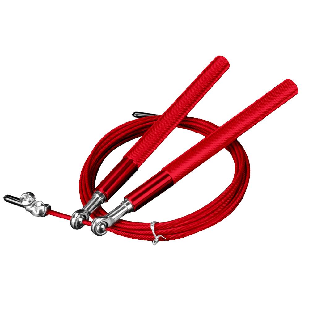 3M Jump Skipping Ropes Cable Steel Adjustable High Speed Steel Double Bearing Jump Ropes Crossfit Training Sports Exercises: Red