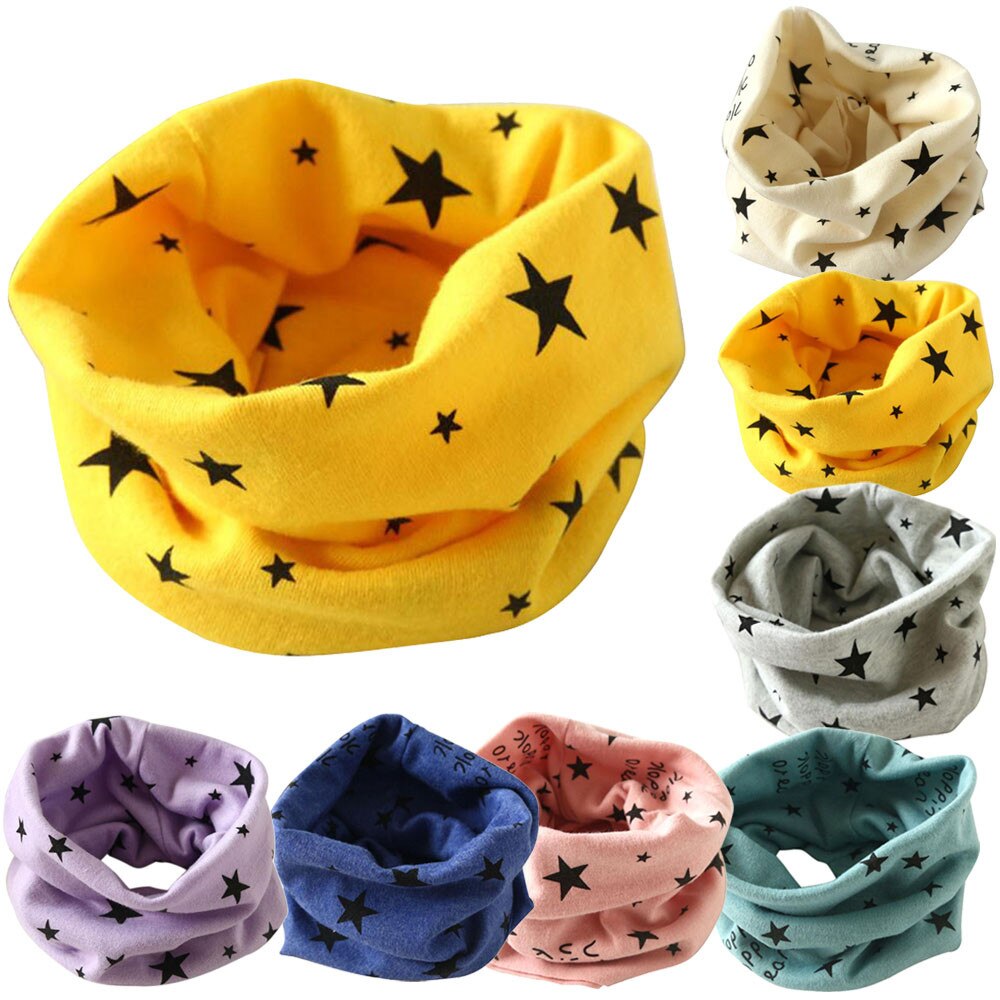 Sjaal Katoenen Baby Herfst Winter Mooie Cartoon Baby Slabbetjes Kids O Ring Kraag Sjaal Jongens Meisje Hoofd Slijtage cap Sjaals # Y1