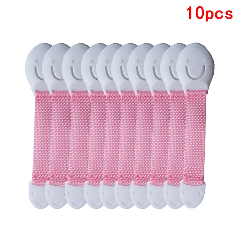 10 Uds bloqueo de seguridad para niños cajón cerradura de la puerta de seguridad cerradura de la puerta bebé aseo seguridad cierre de plástico bebé protección: AQS022-06