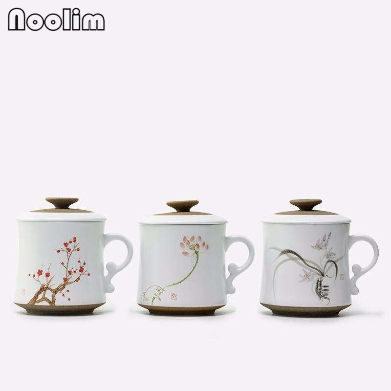 TEANAGOO Chinese theekop, 175 ml, Ruware, Ivoorwit, 4 stuks/doos, H7, Chinese theekopjes, Japanse theekop, groene Aziatische theekopjes, traditioneel zonder handvatten