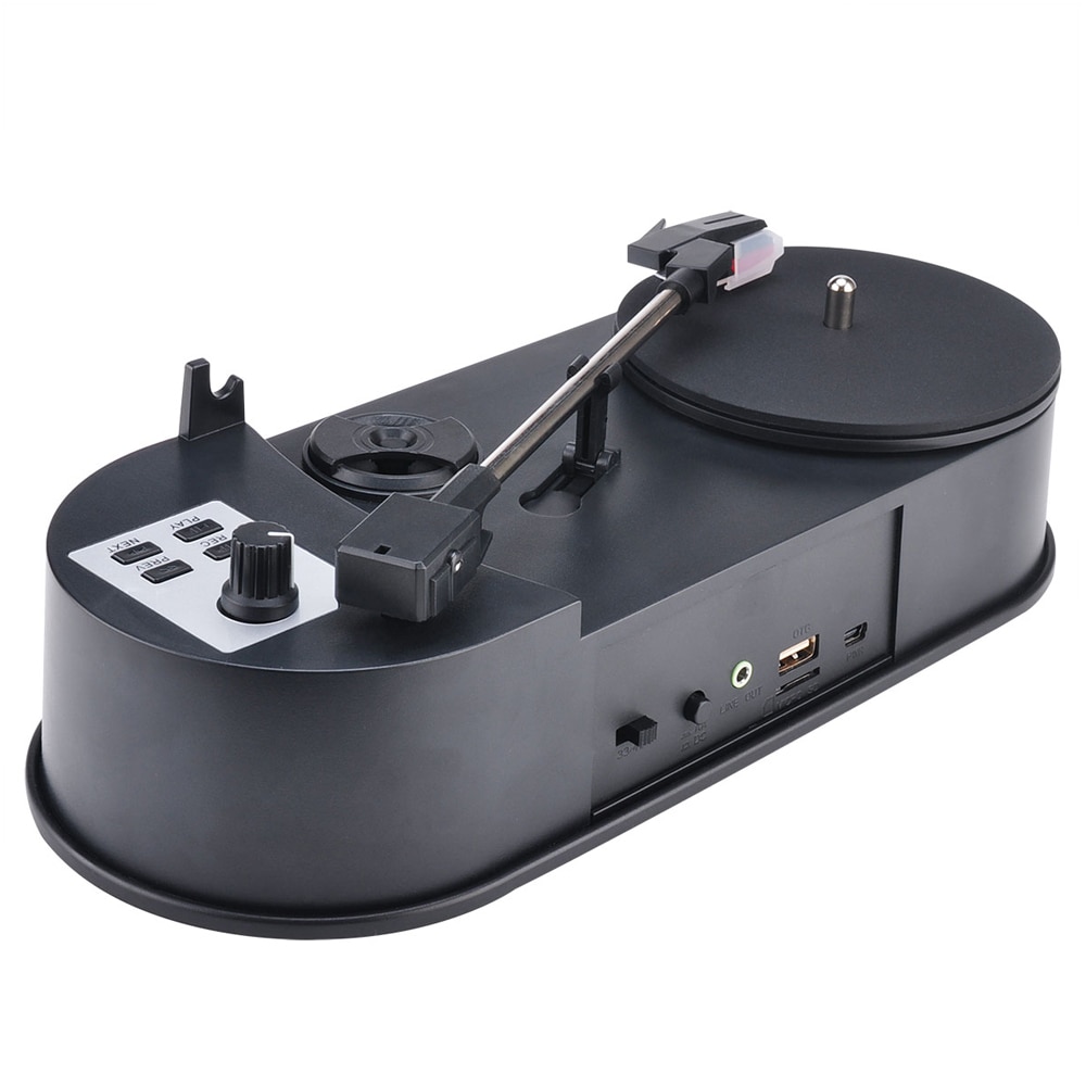 Portable Vinyl Turntable Record Player 33/45RPM LP Turntables to MP3 Converter Save Music to USB/SD With Speaker