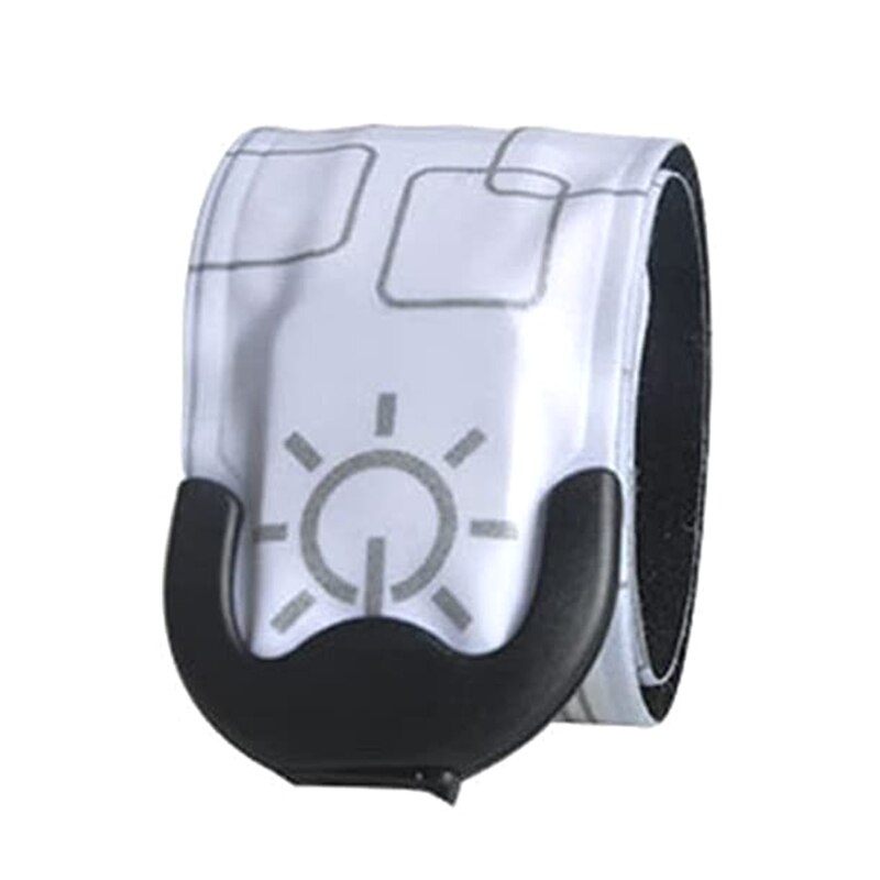 Led Lichtgevende Night Running Armband Verlichting Klap Armband Usb Oplaadbare Glow In The Dark Veiligheid Sport Polsband Voor Mannen N1HF: White