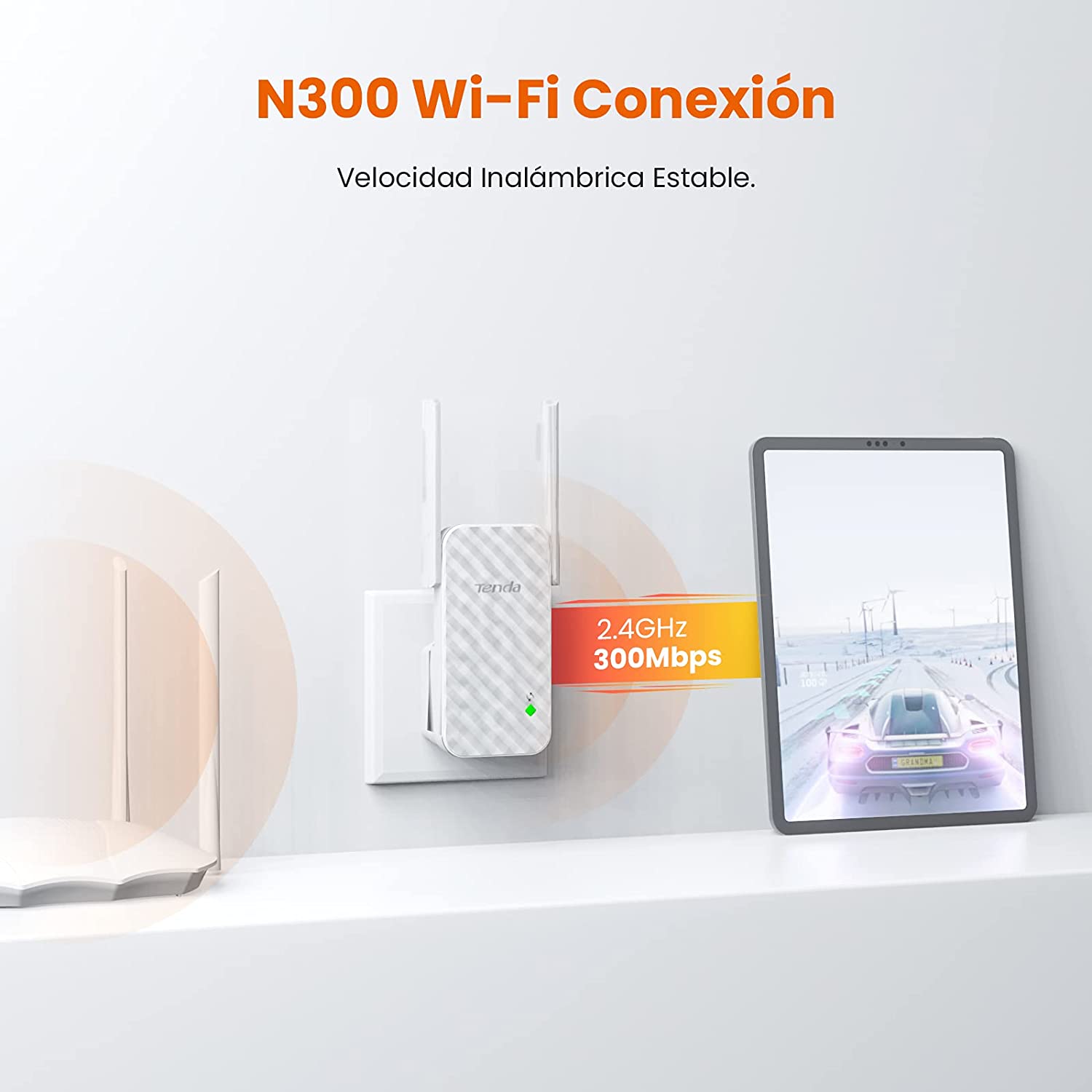 Tenda N300 A9 ripetitore Wireless Wireless WiFi network extender WiFi 300 Mbps extender con doppie antenne per grandi siti di Officina SOHO small business