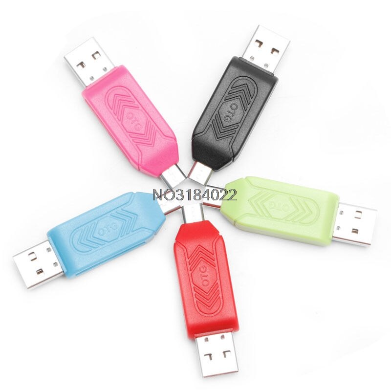 2-IN-1 Micro USB 2.0 OTG TF SD SDXC Memory Card Reader For PC Android Smartphone