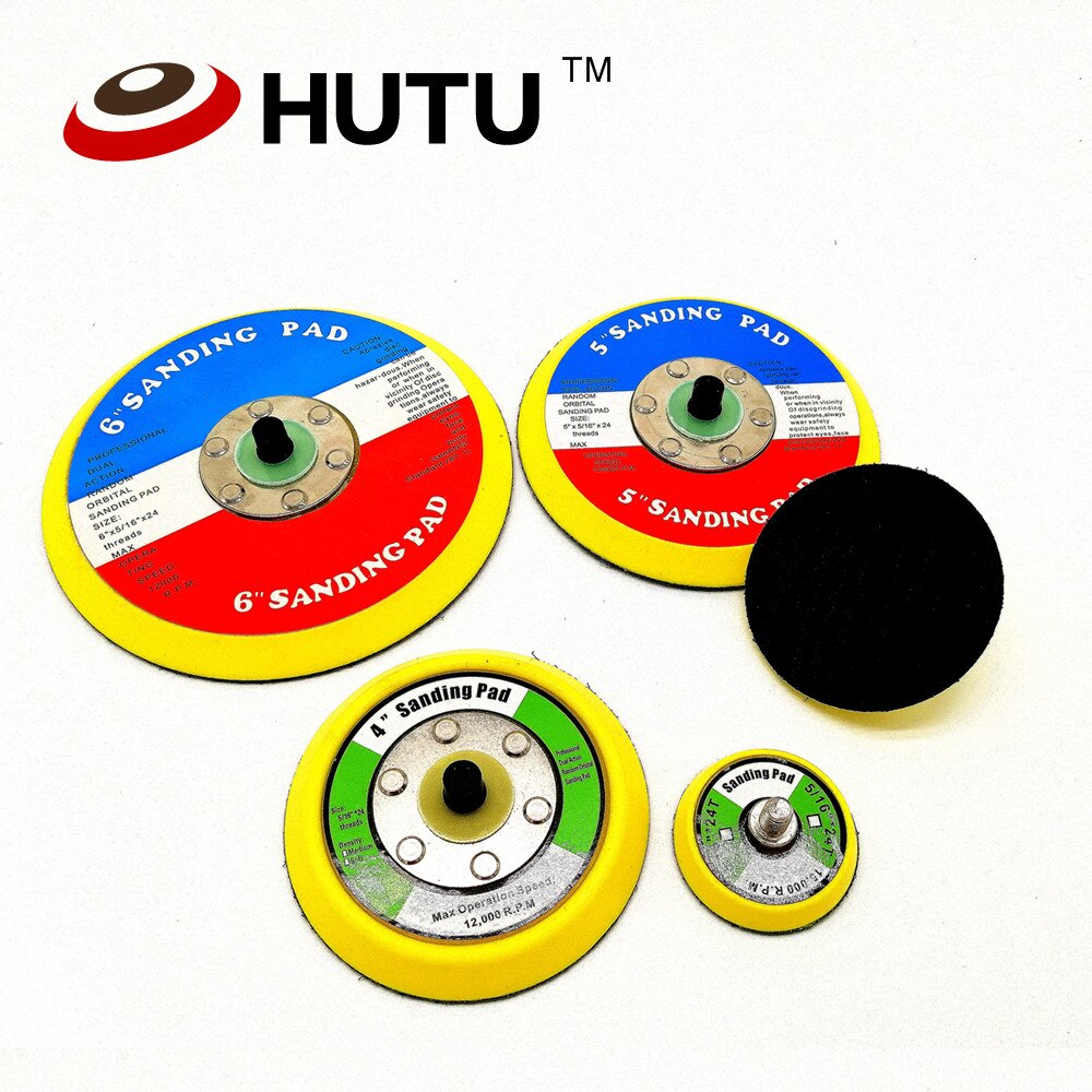 Backer Backing Plate Pad 5inch/6inch Hook&amp;Loop Sanding DISC For Air Sander Car Polisher Buffing