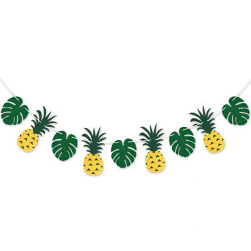 Hawaiian Tropical Party Decorations Pull Flower Bunting Pineapple Flamingo Happy Birthday Party Decor Banner Hawaii Pull Flag: Dark Khaki