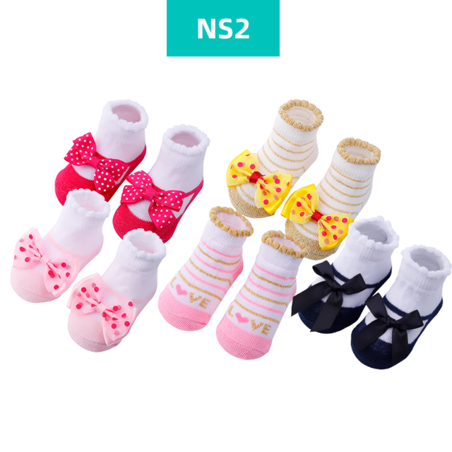 Calcetines de algodón para bebé recién nacido, 5 par/lote, calcetines para bebé y niñas, bonitos calcetines cortos, accesorios de ropa para 0 a 6 meses: NS2 / 12-24Month